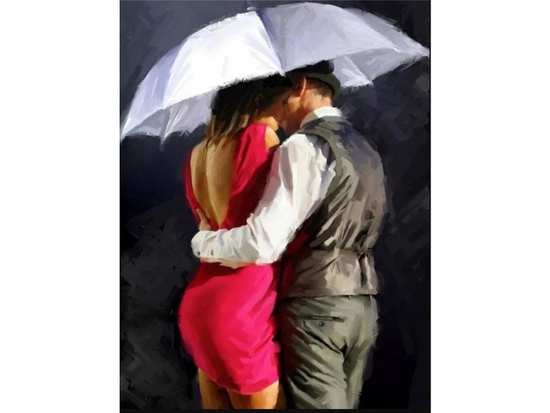 Obraz Malování Podle Čísel Rám 40x50cm Pod Deštníkem