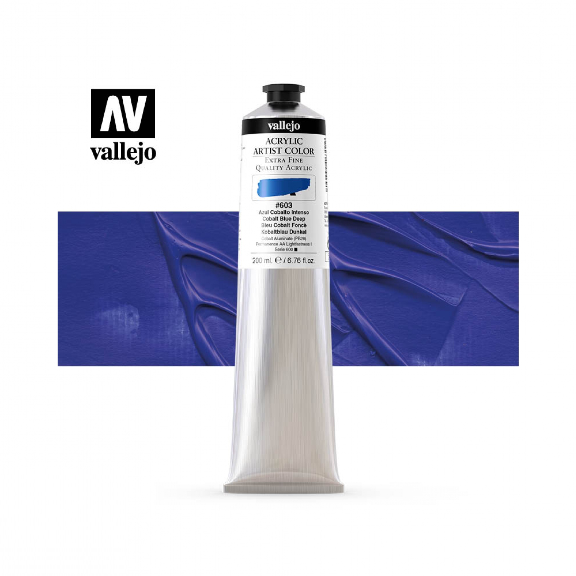 Barva akrylová Vallejo 200 Ml 603 Cobalt blue deep