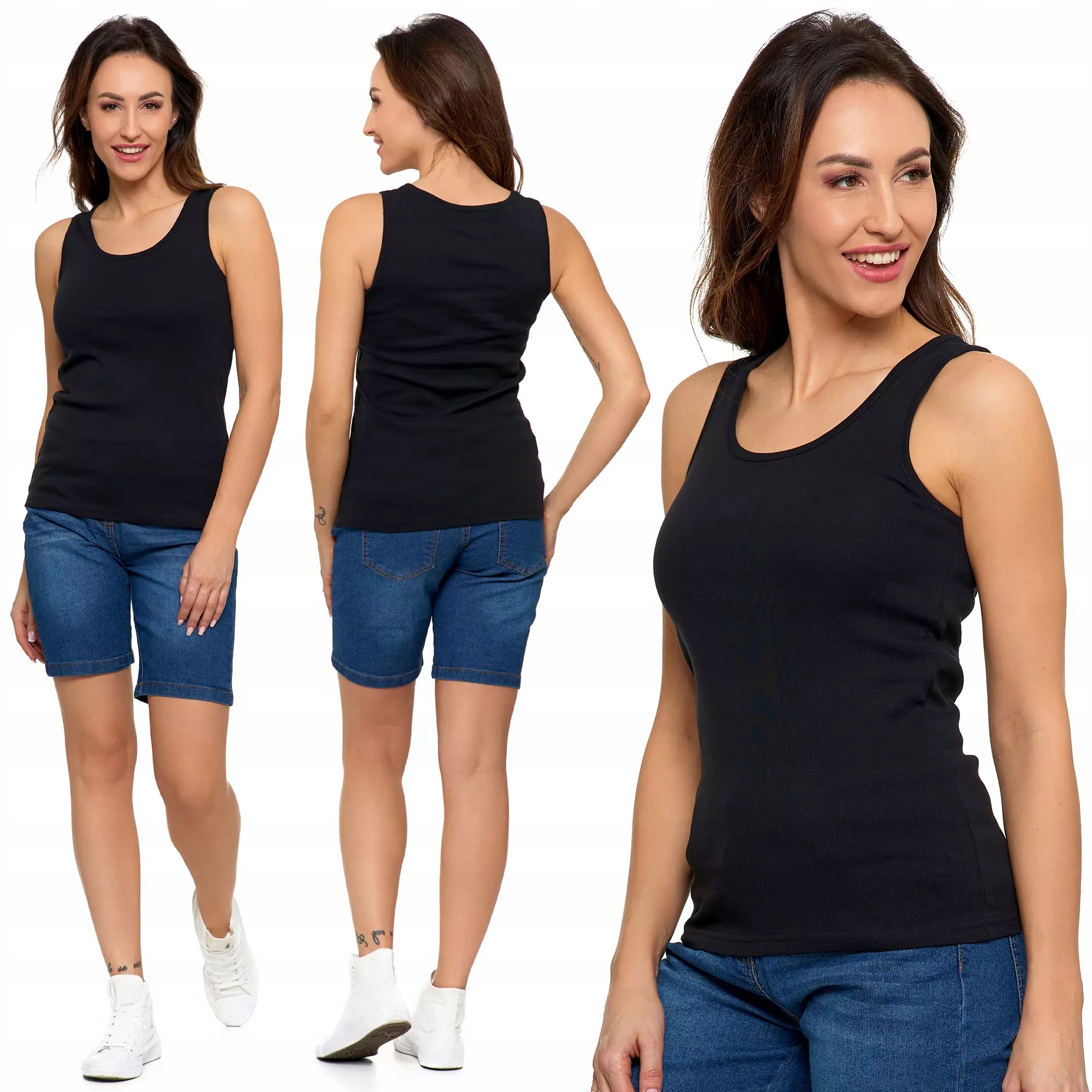 Moraj Top dámské boxerky hladké bavlněné tílko na Ramínkách XL