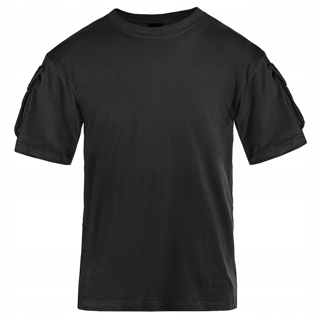 Koszulka T-shirt taktyczna Mil-Tec Tactical z kieszeniami - Czarna XXL
