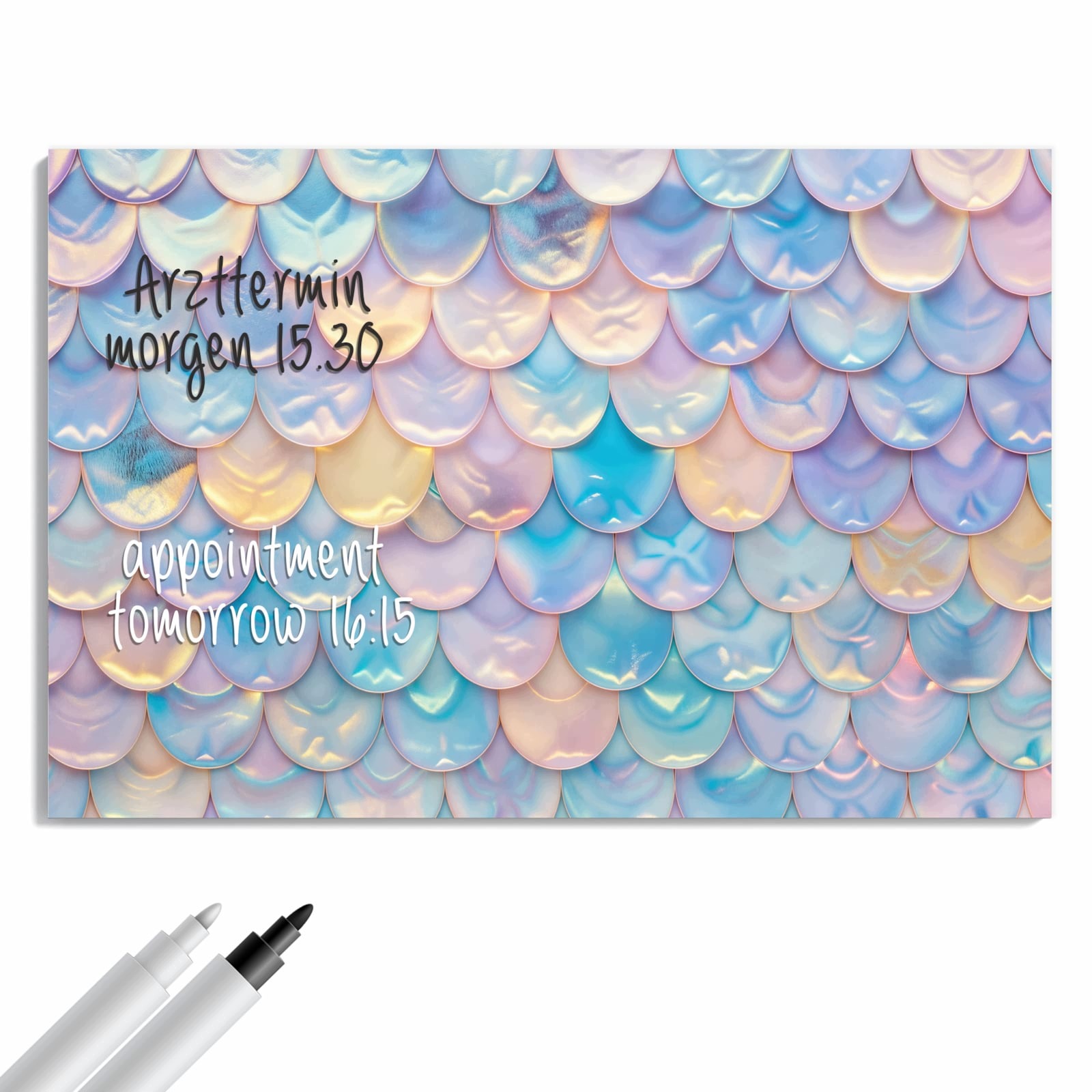 Magnetická tabule Šupiny Mix Pastelový 60 × 40 cm