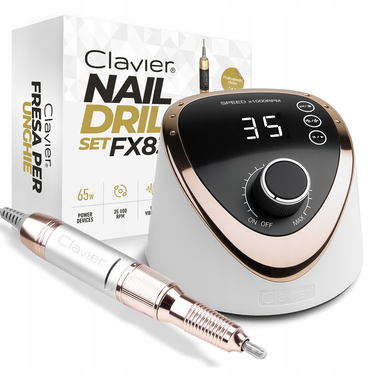 Frezarka Do Paznokci Mocna 65W Profesjonalna Clavier FX830 Manicure