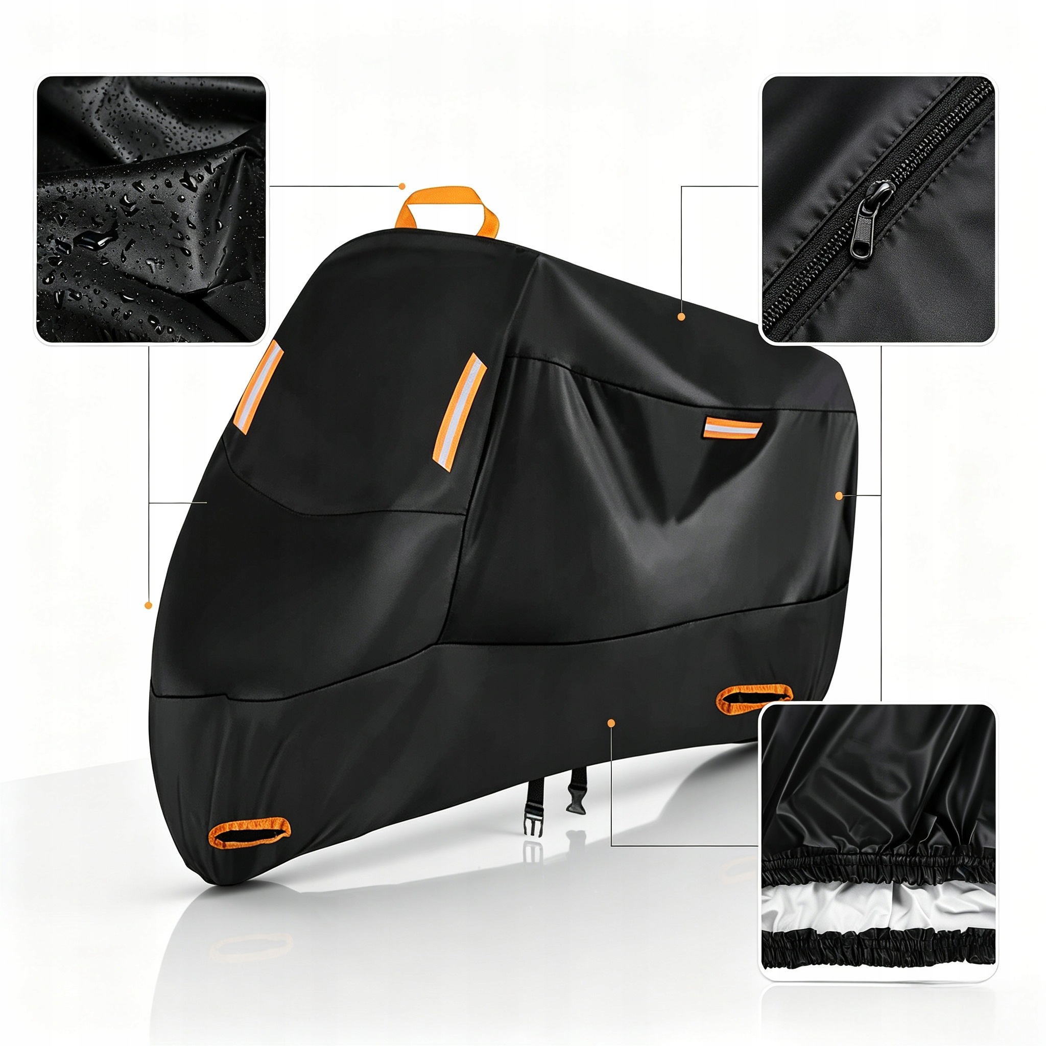 Pokrowiec Na Motocykl wodoodporny skuter 210D Tkanina Oxford 295x140x110