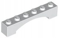 

Lego 92950 Łuk 1x6 biały Nowy (2g)