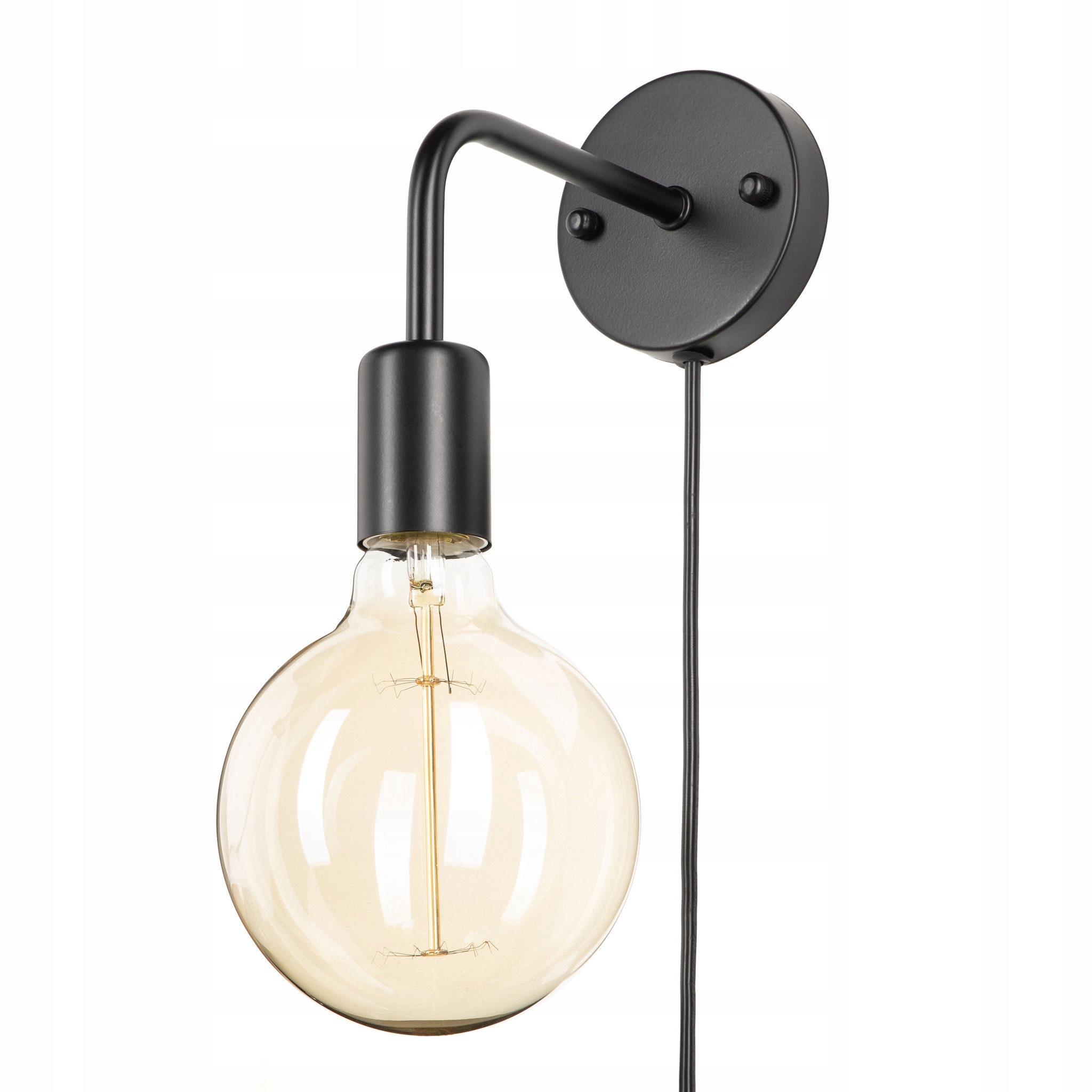 

Kinkiet czarny loft z włącznikiem na kablu WST052