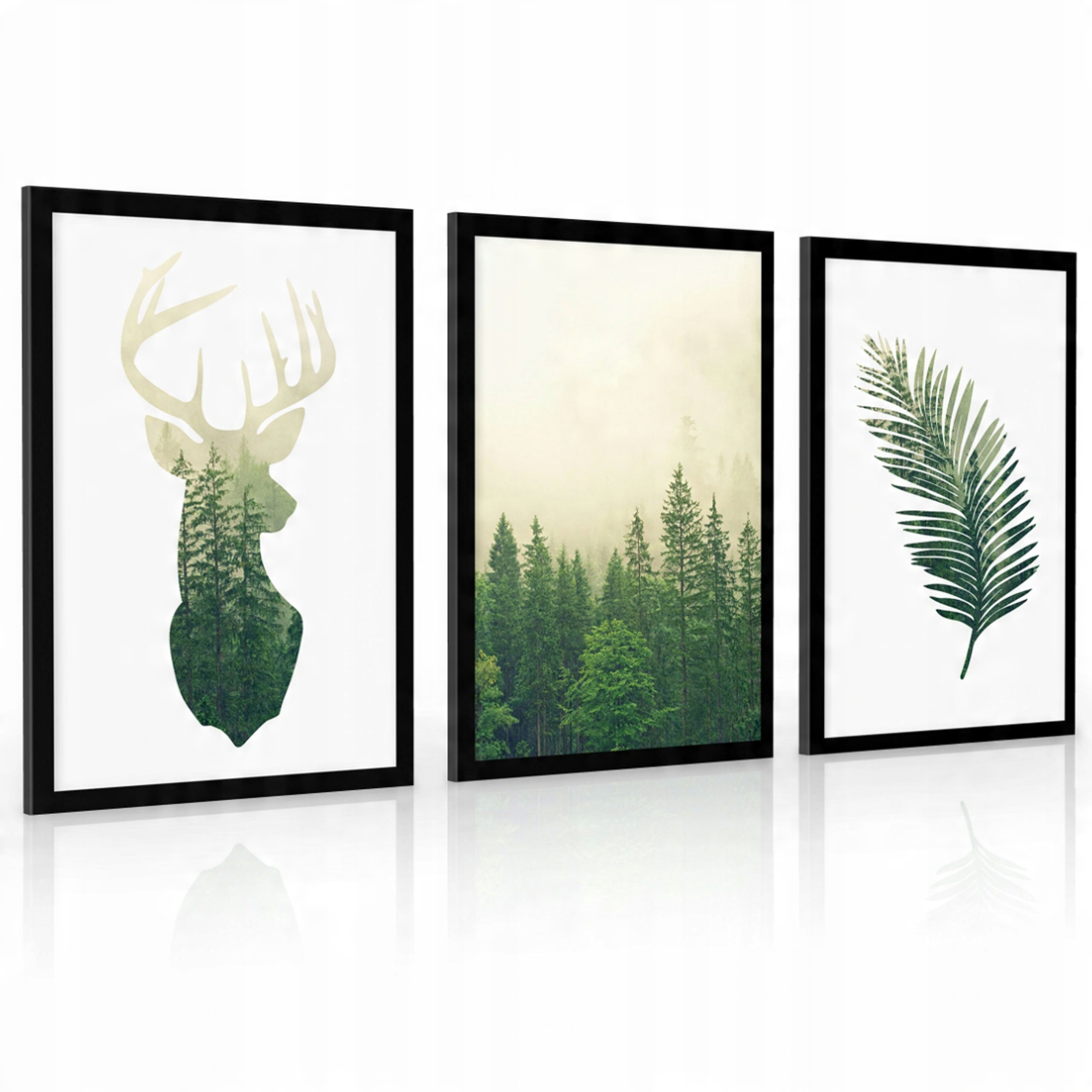 

Obrazy w ramie Dzika natura 96x44 cm komplet