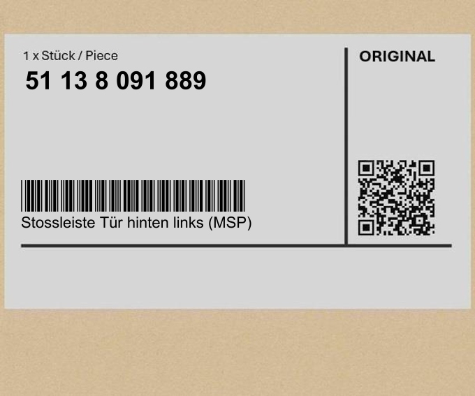 Listwa drzwi tylnych lewych (MSP) BMW X7 G07