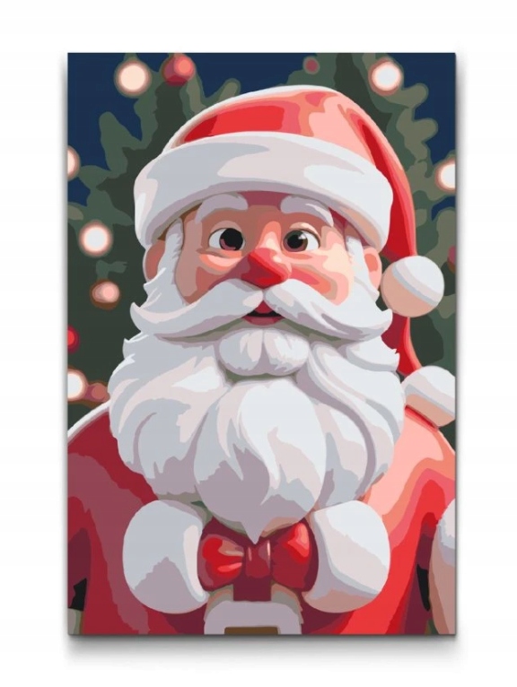Malování Podle Čísel Santa Mikuláš Vánoce Zima Sníh 40x60cm