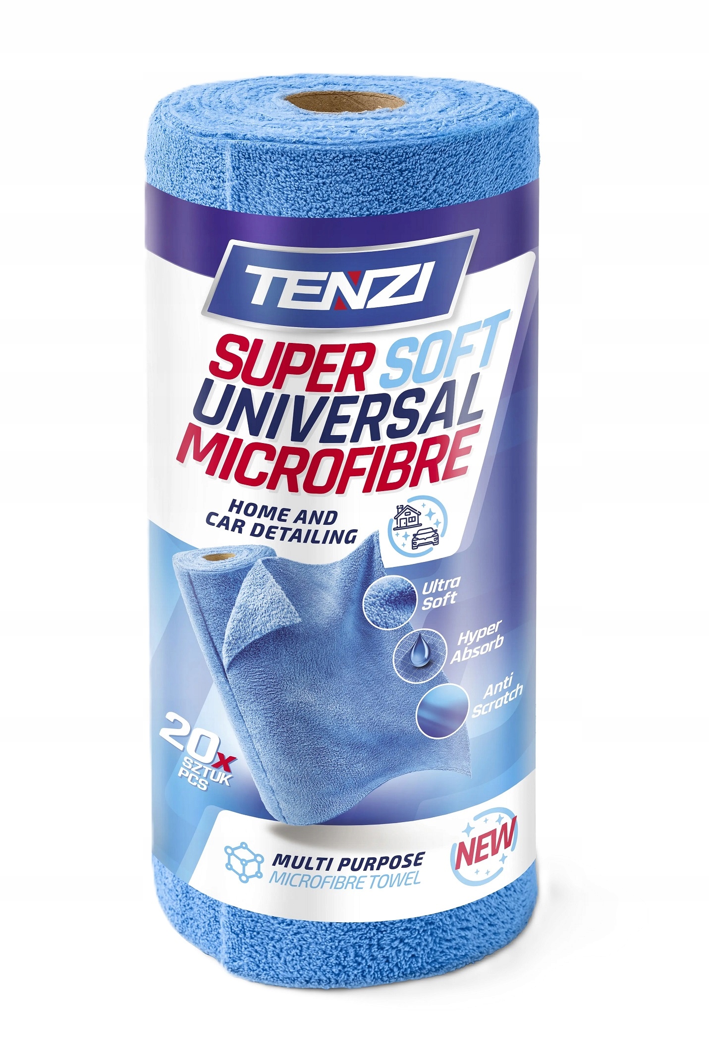 Levně Utěrky Z Mikrovlákna Na Roli Pro Úklid, Univerzální, Modré