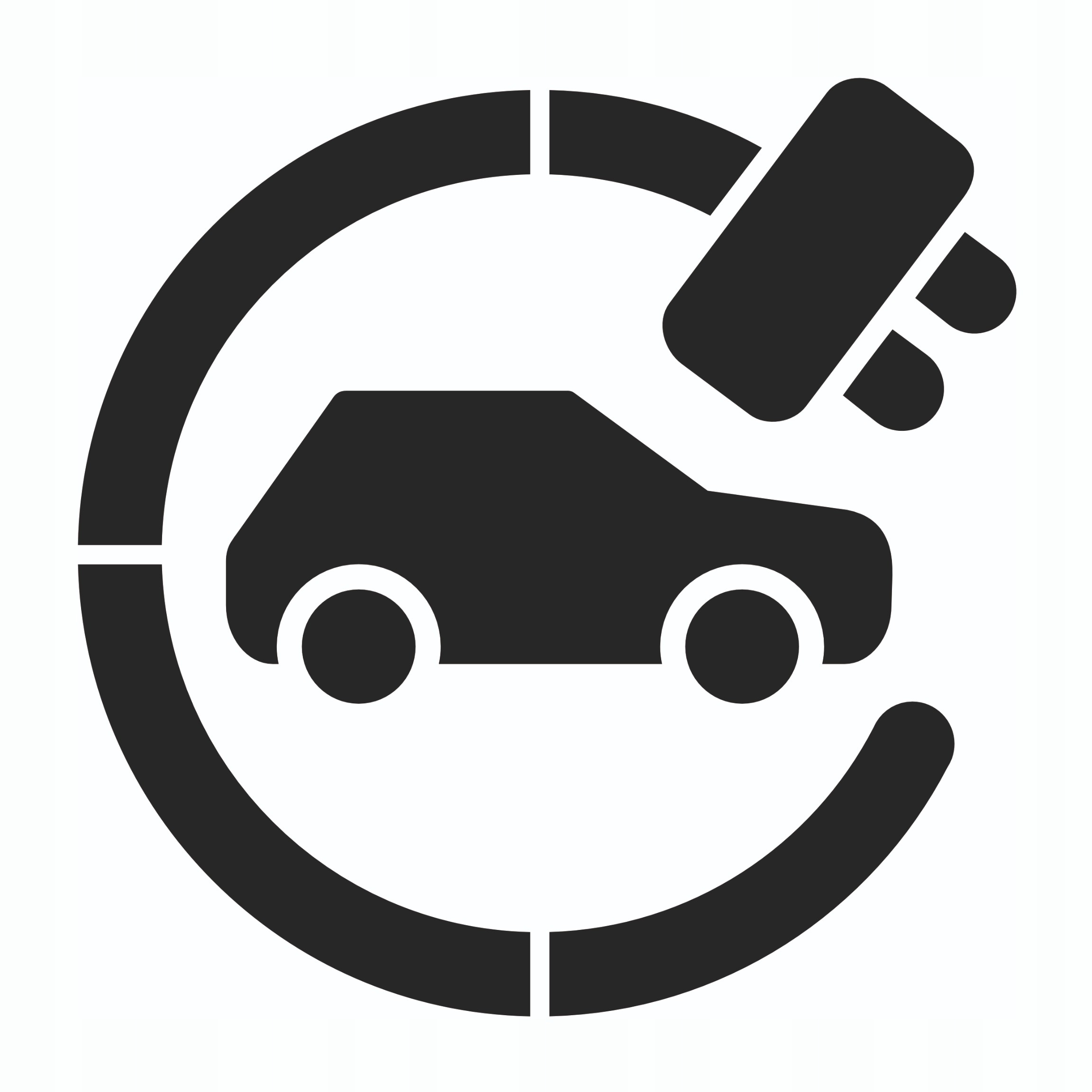 Szablon malarski Stacja Ładowania samochodów elektrycznych znak 96x96 cm