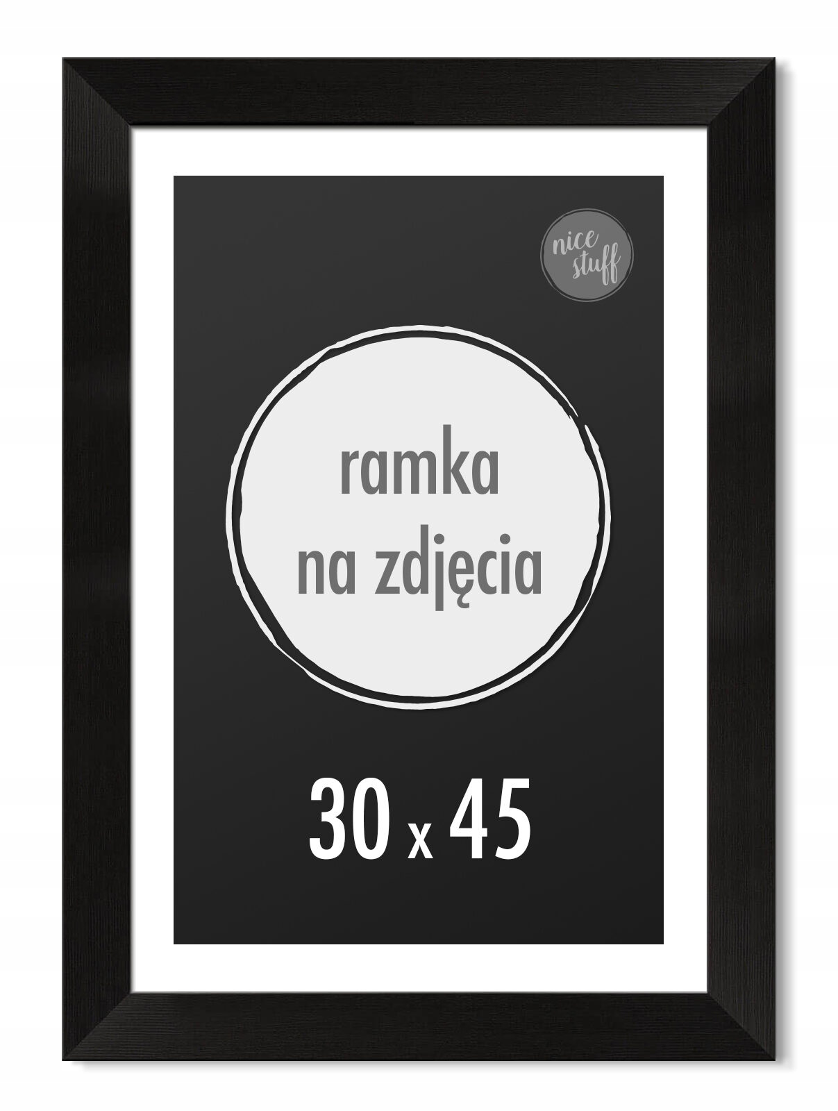 

Ramka na zdjęcia 30x45 cm 45x30 cm Pleksi Czarna