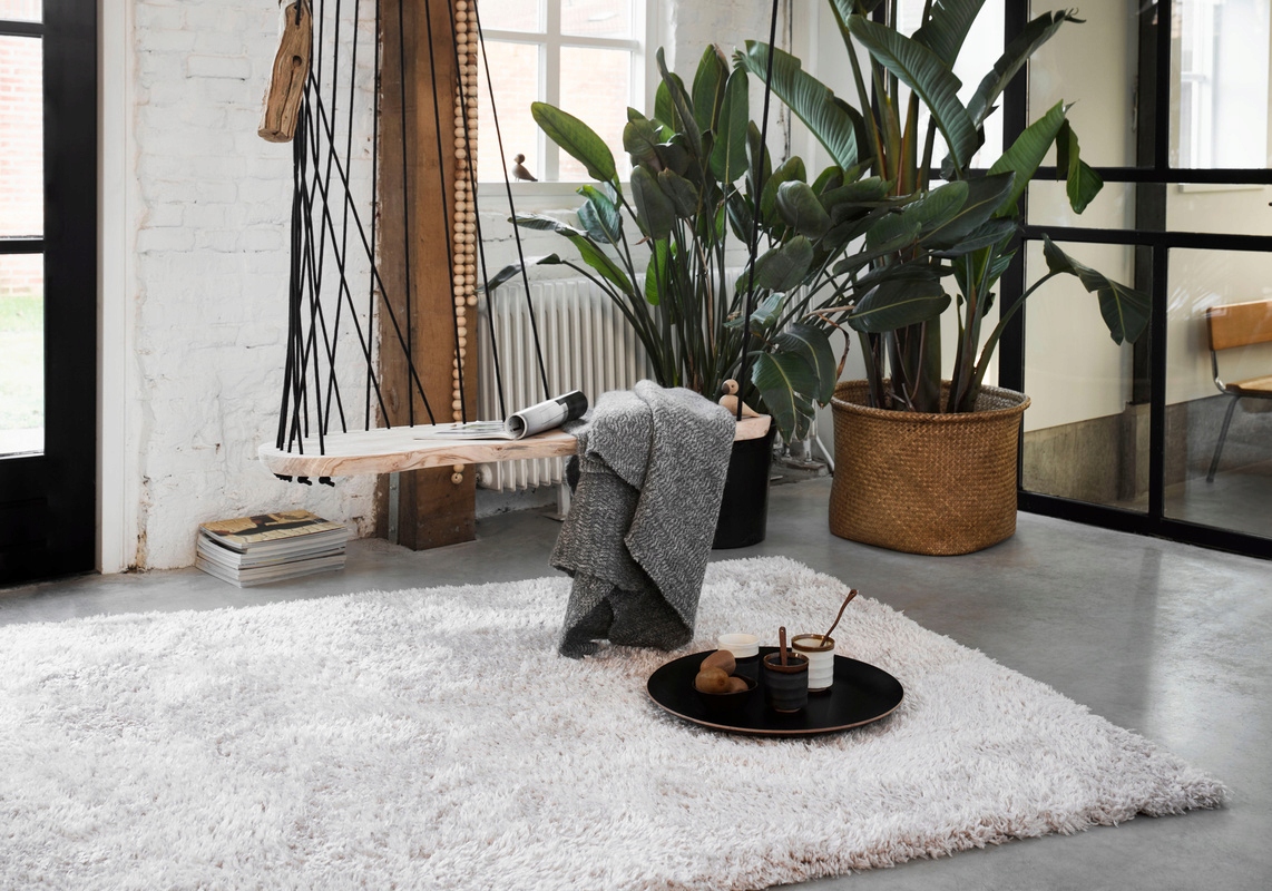 Kožušinový koberec Toubkal béžový 200 x 290 cm