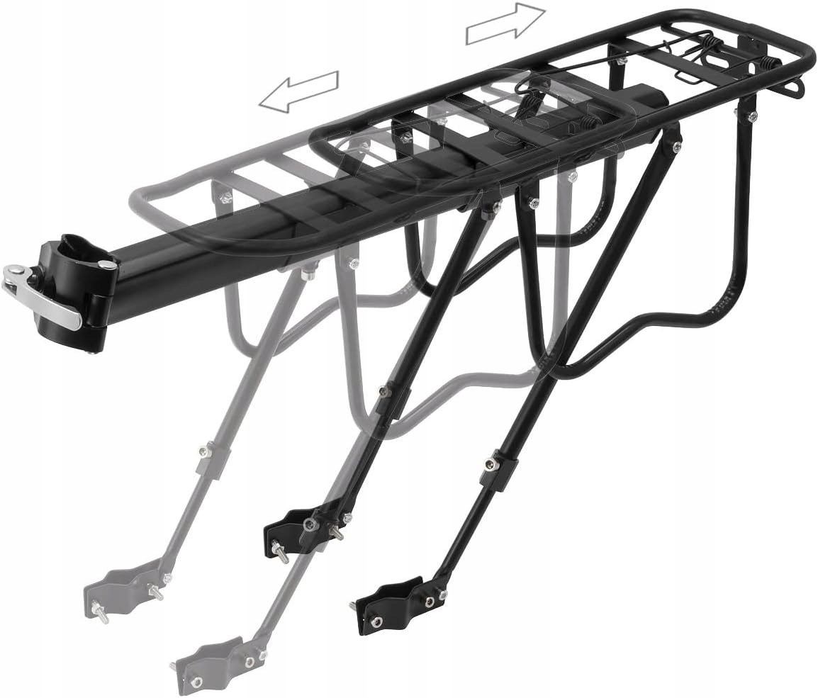 BAGAŻNIK ROWEROWY TYLNY NA ROWER TYŁ ALUMINIOWY UNIWERSALNY WYTRZYMAŁY 50KG Model I-H237