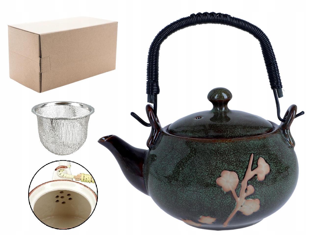 Keramická Konvice S Vařičem Konvička Zázvor Čaj Bylinky Dárek Box