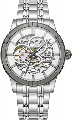Zegarek męski Kenneth Cole KCWGL2220801 stalowy klasyczny skeleton