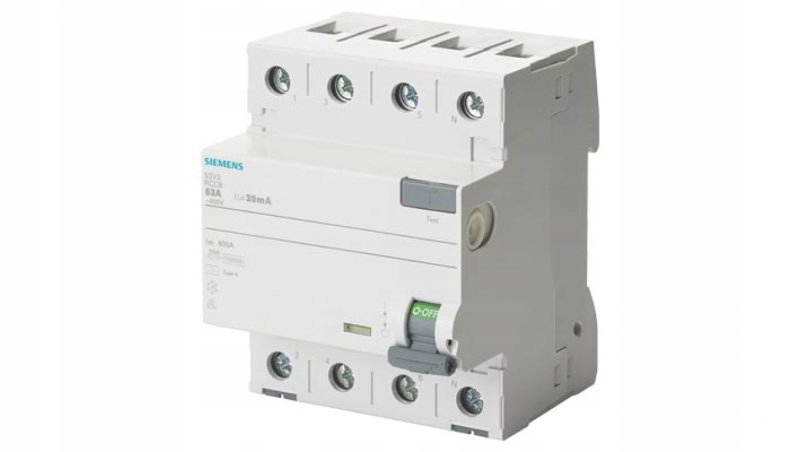 Wyłącznik różnicowoprądowy 4P 25A 30mA 400V 10KA typ F 5SV3342-3