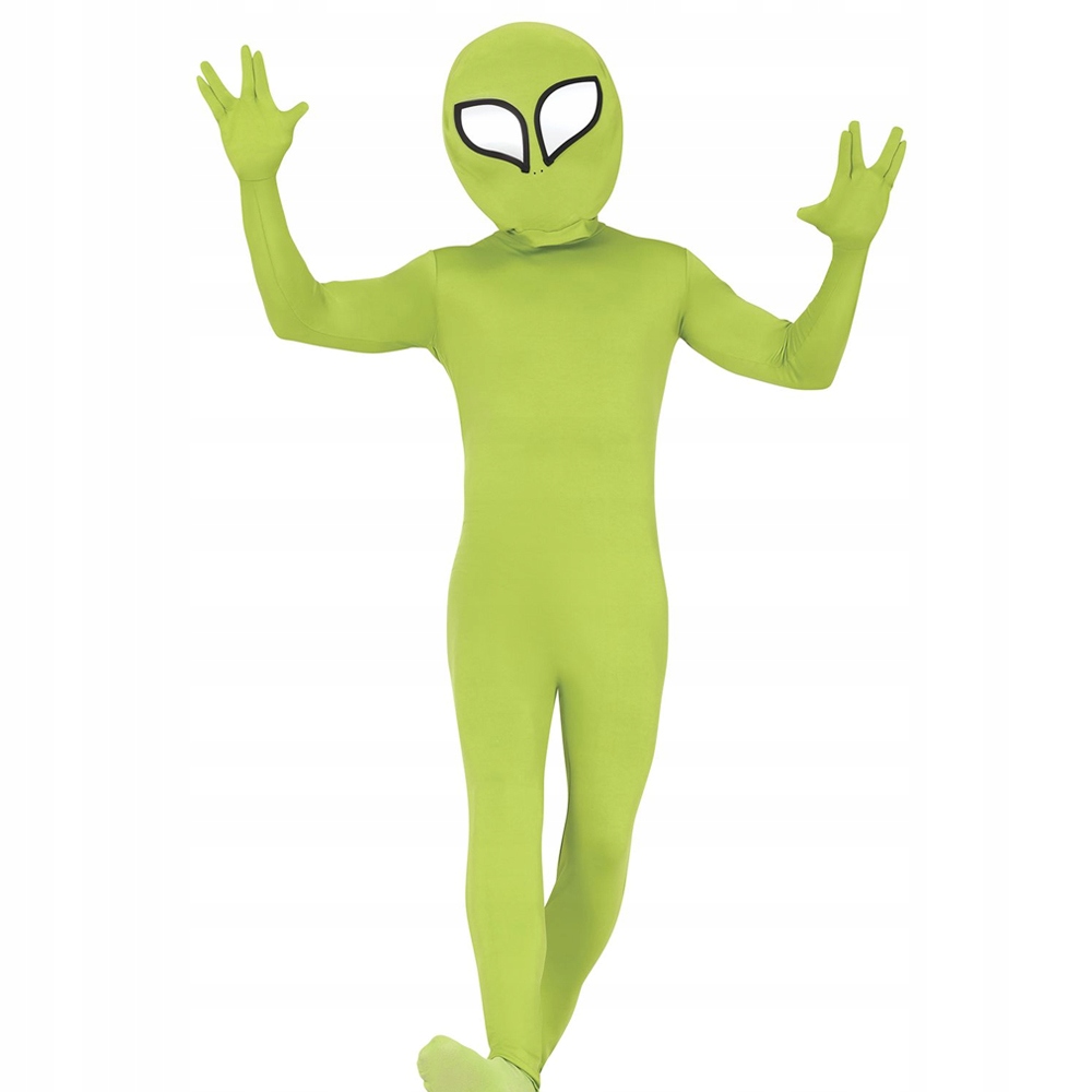 Kostým Mimozemšťan Kostým Ufo Převlek Stvoření Halloween Zelená L (52-54)