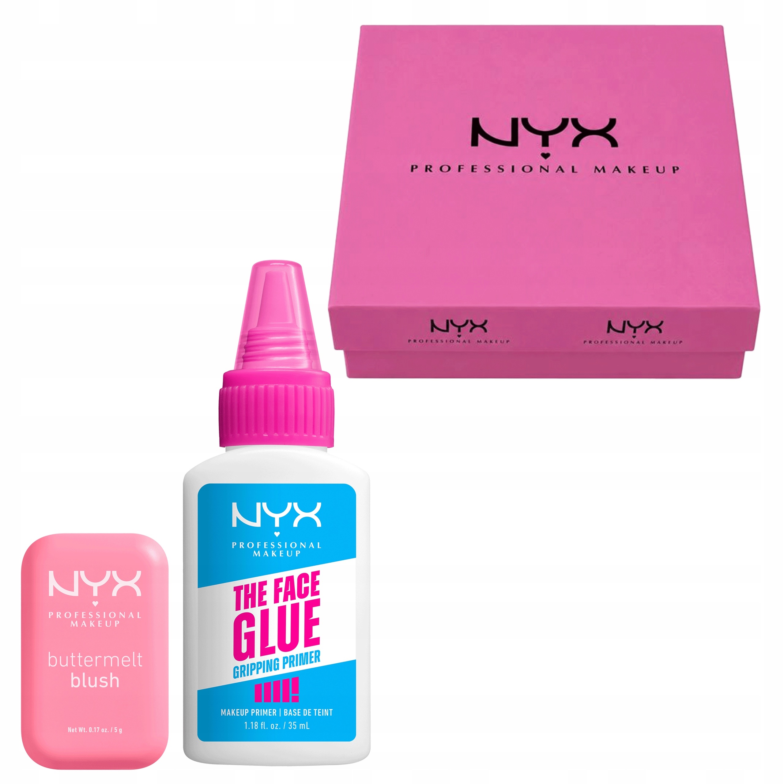 Zestaw Nyx Baza The Face Glue Róż Buttermelt 07 Butta Together
