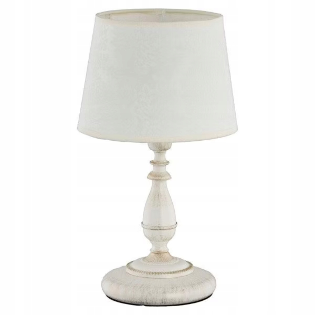 Alfa Stolová lampa Roksana biela s tienidlom 1xE14 10W