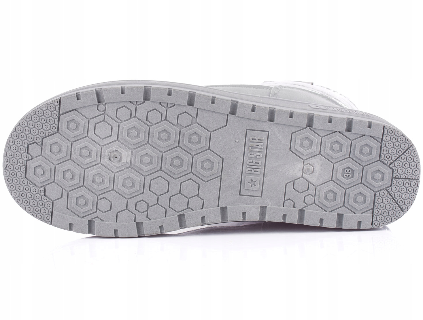 BIG STAR BUTY BOTKI ŚNIEGOWCE OCIEPLANE FUTERKIEM DAMSKIE SREBRNE r. 37 Wzór dominujący bez wzoru