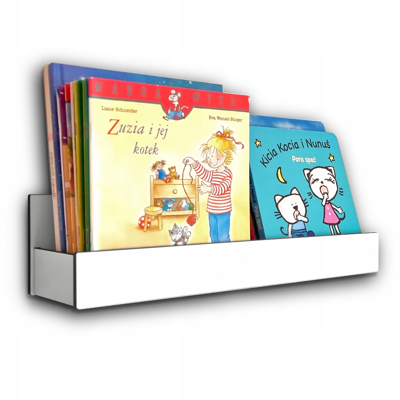 

Półka na Ścianę książki zabawki Biała ścienna 42cm