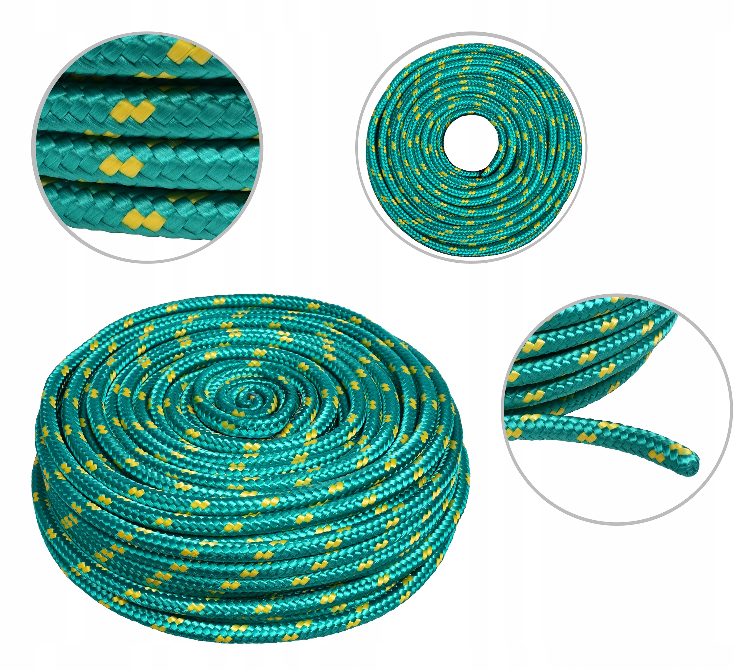 Lano Linka Polypropylenové Pletené Silné 10mm 200M Celá Cívka