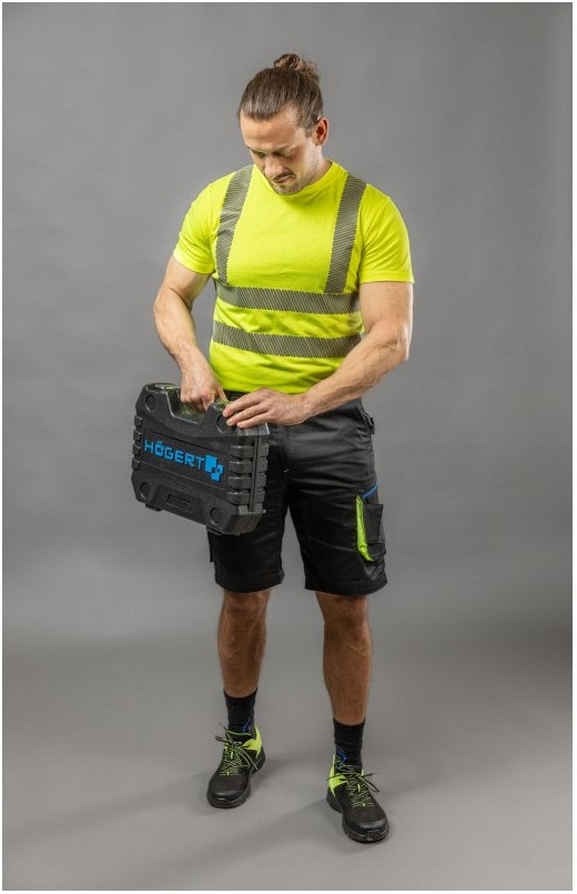 HOGERT T-SHIRT KOSZULKA OSTRZEGAWCZY ODBLASKOWY BAWEŁNA ŻÓŁTY R. 2XL 56 Rozmiar XXL