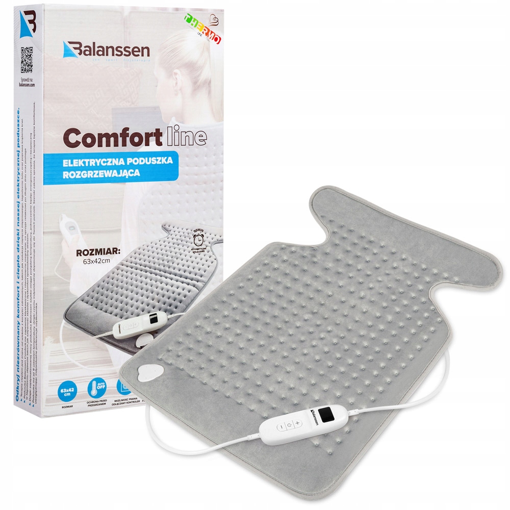 Poduszka Elektryczna grzewcza rozgrzewająca Balanssen ComfortLine 63x42cm