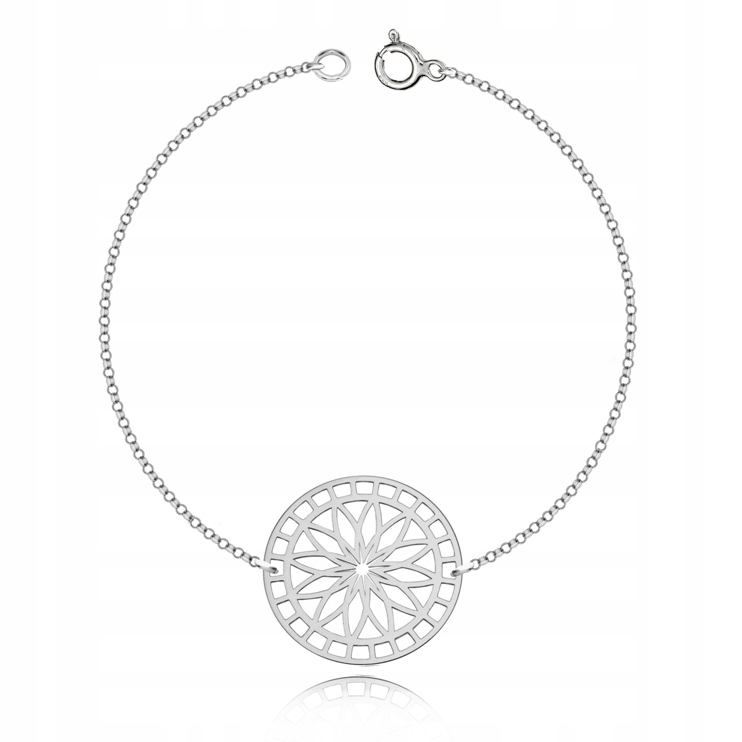 

Srebrna Bransoletka Duża Rozeta srebro 925