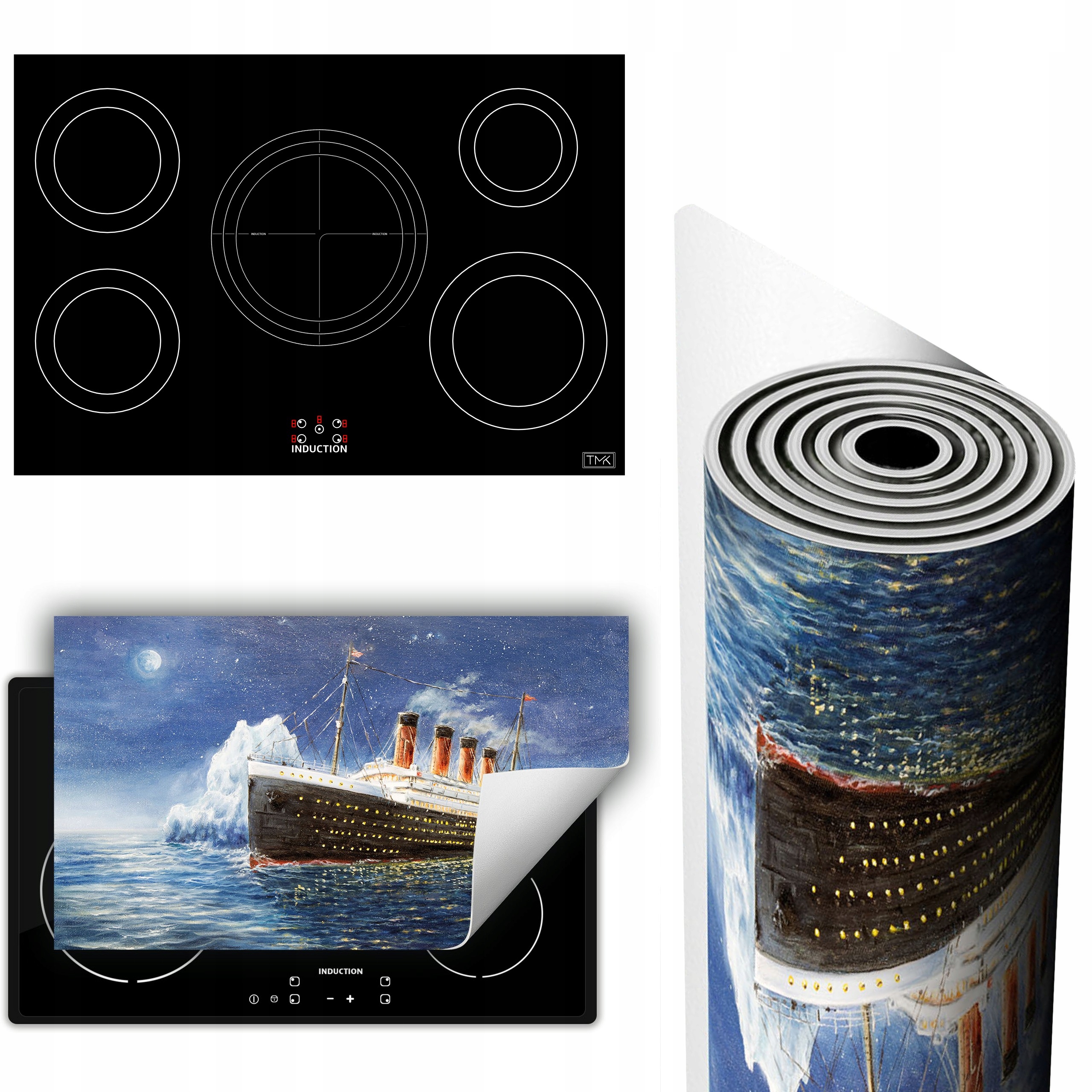 Vinylová Podložka Na Ochranu Kuchyňské Desky 90x52 Titanic