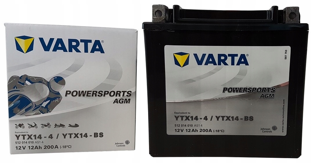 

Akumulator Varta YTX14-BS/TX14-BS 12V 12Ah 200A