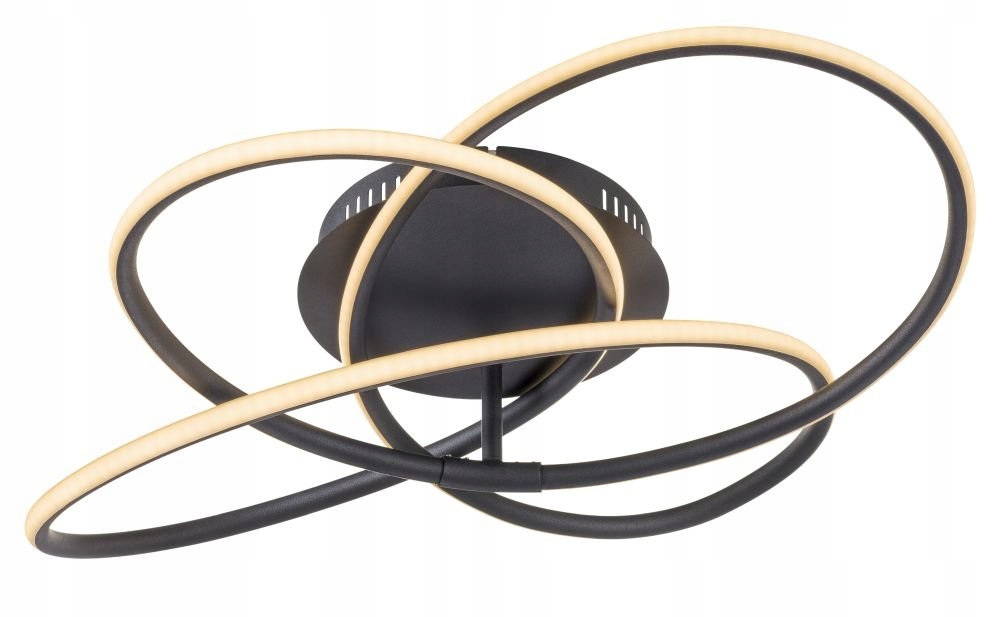 Led stropná lampa 30W Panda 3000K čierna matná opálová