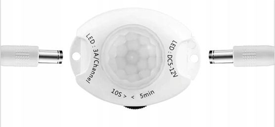 CZUJNIK RUCHU PIR DO TAŚM LED 12V 5-24V DC 5,5/2,1 Typ czujnik