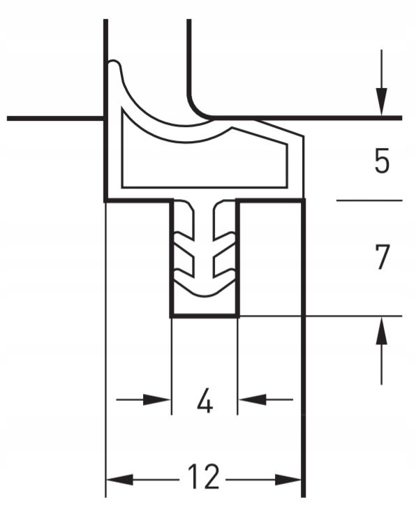 Uszczelka Deventer do drzwi Dąb S3967 Szpula 50m Marka Deventer