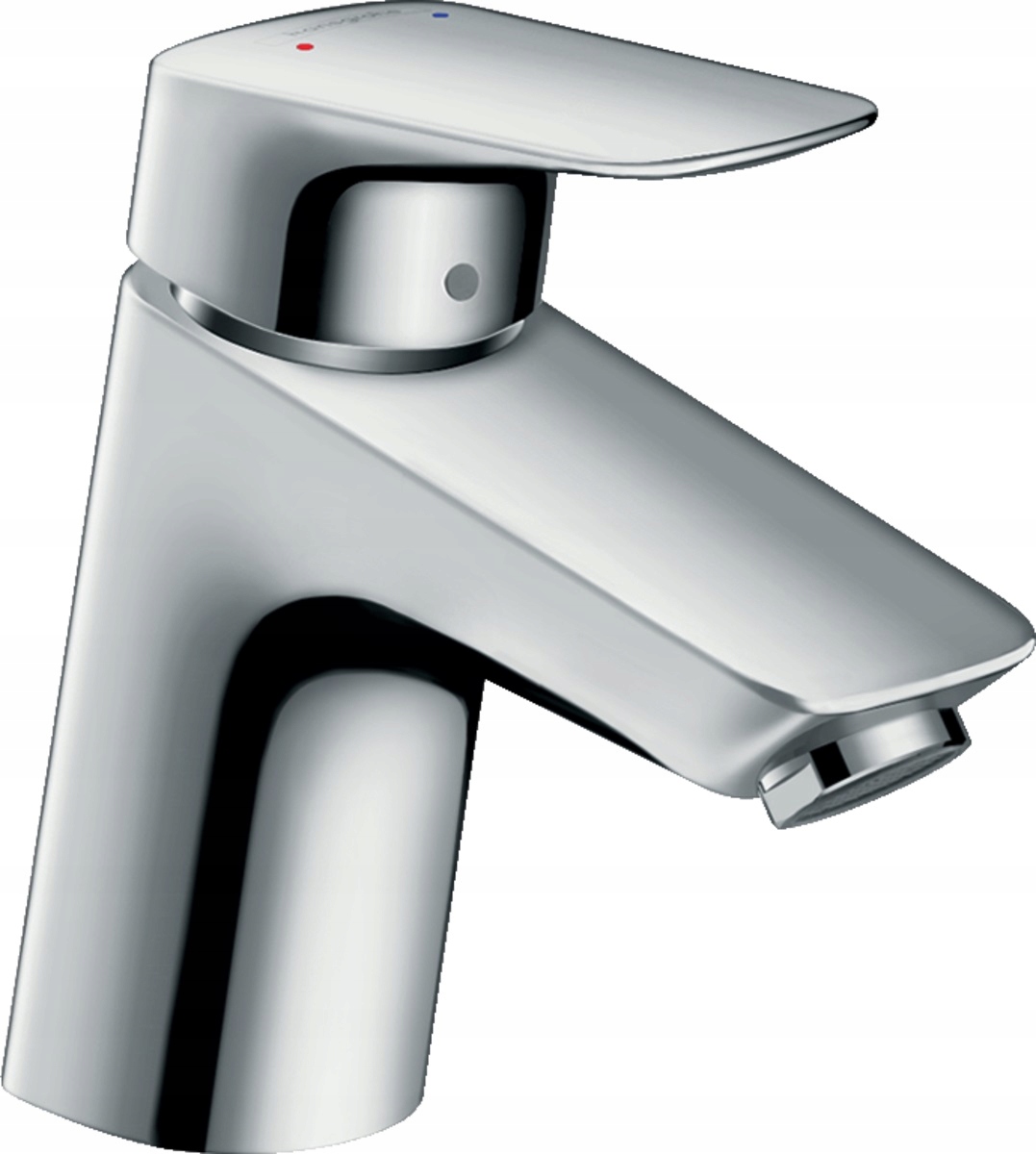Bateria umywalkowa stojąca Hansgrohe Logis srebrny 71071000