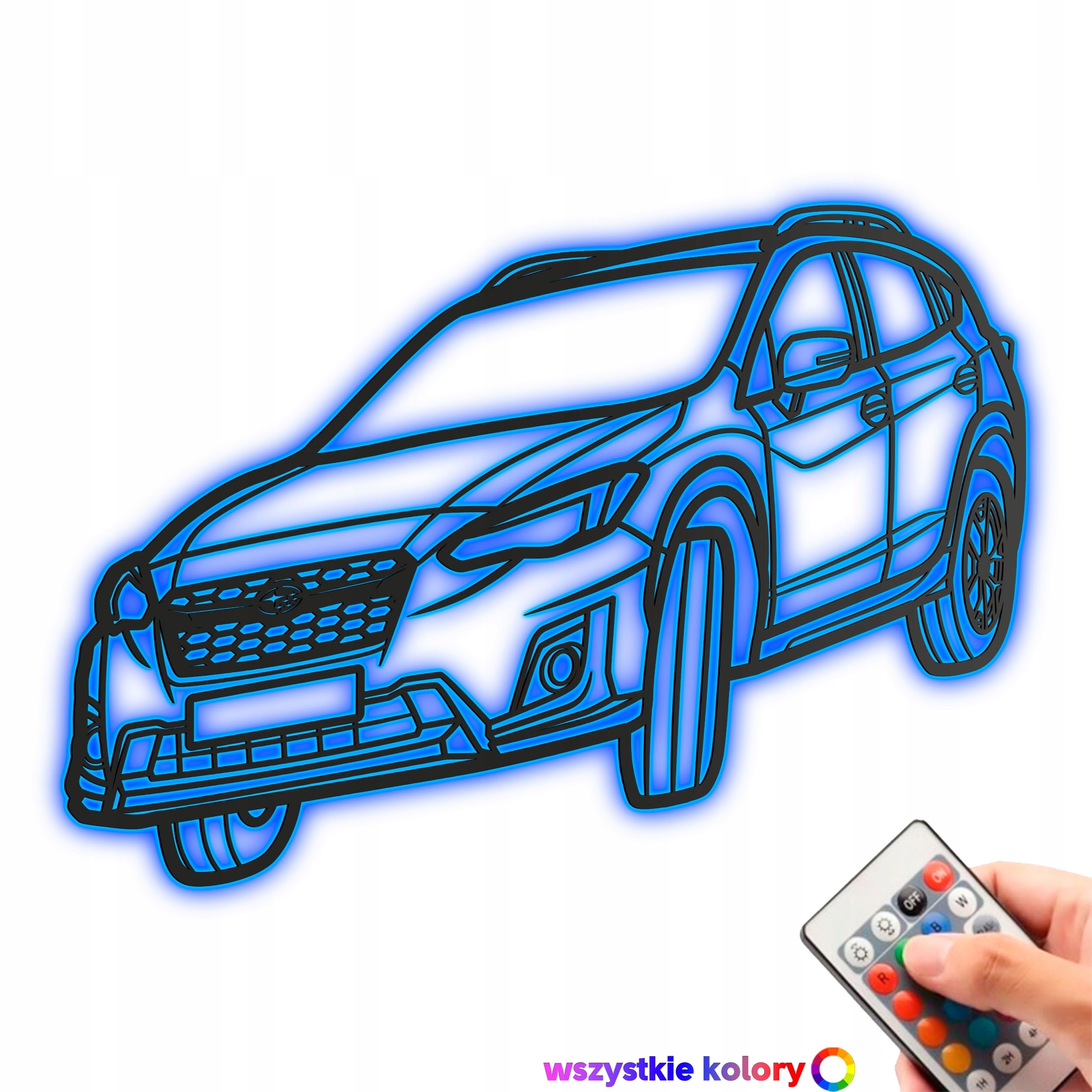 Drevený 3D obraz Subaru XV 2018 v štýle Line Darčeková nočná lampa Led XL