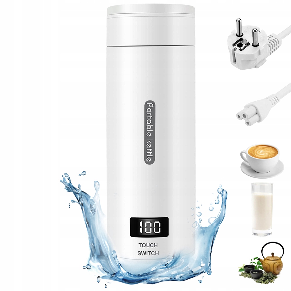 Cestovní Konvice Přenosná, Termoska, Rychlovarná Konvice Premium 380 ML 300 W