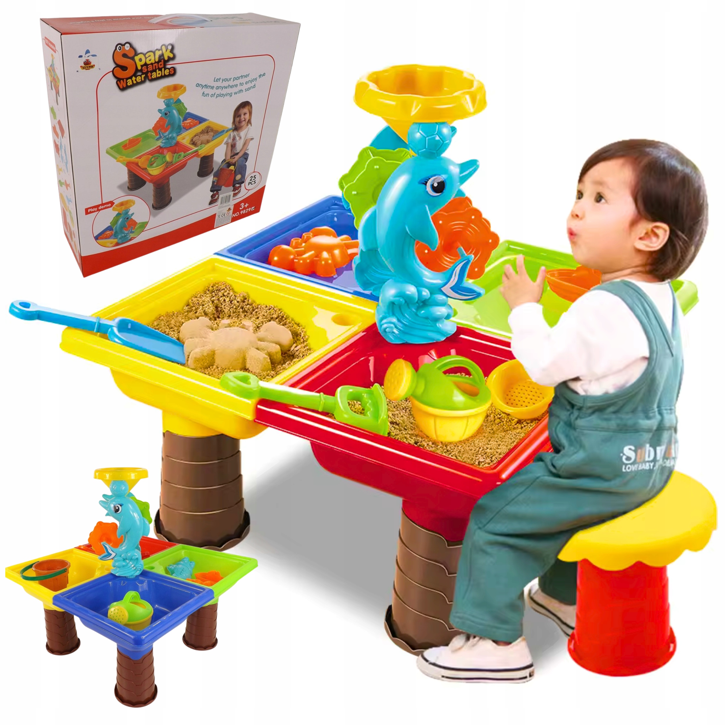 STOLIK WODNY PIASKOWNICA STOLIK DO WODY I PIASKU ZESTAW DO PIASKU