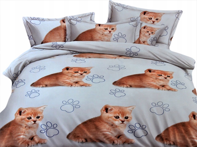 POŚCIEL 3d140x200 SATYNA BAWEŁNIANA 4cz.NOWE WZORY