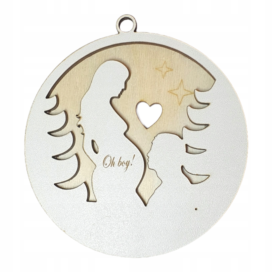 

Bombka drewniana z imieniem Twoja będę mamą ciąża