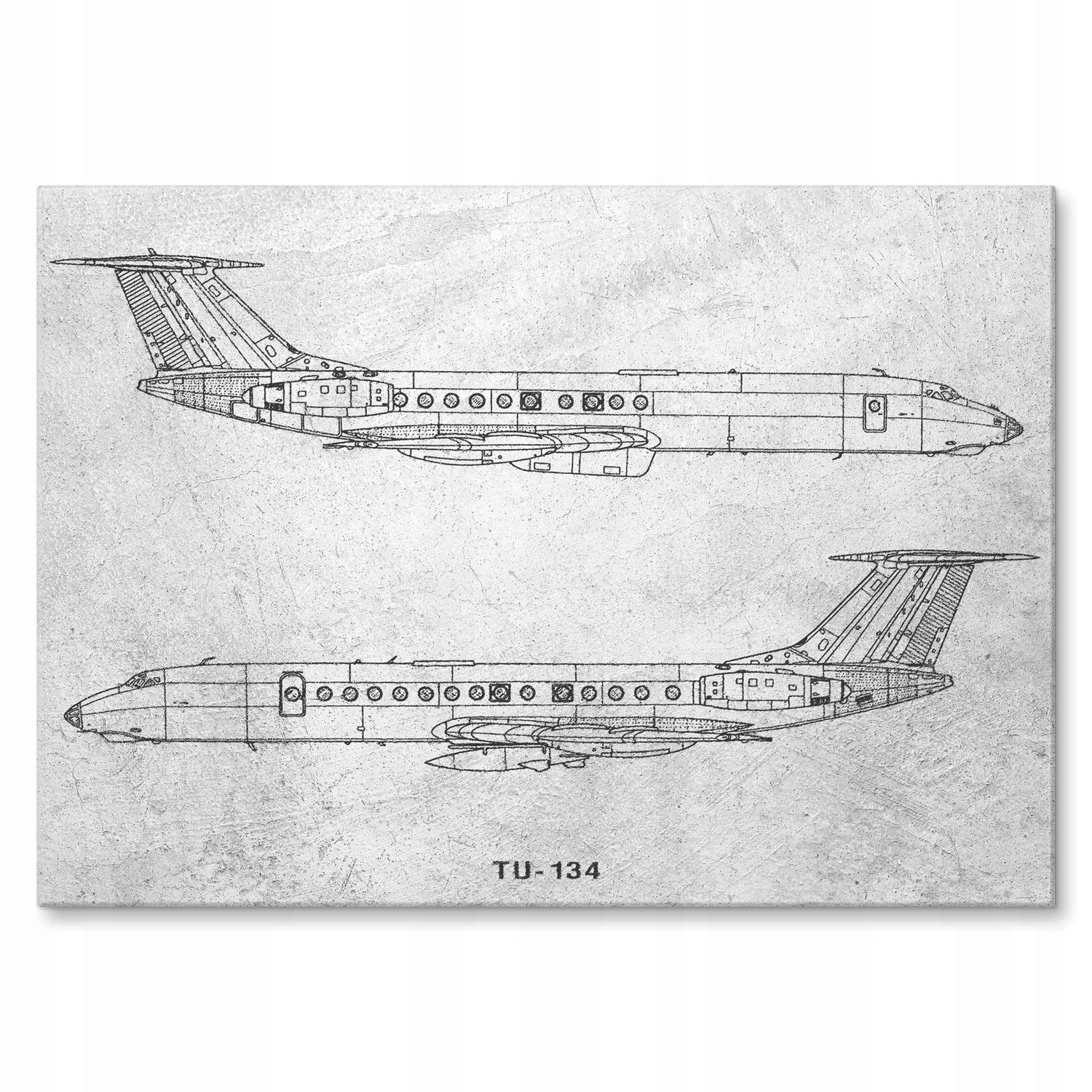 Kovový plakát Letadlo Tupolev TU-134 Dárek 30 x 42 cm