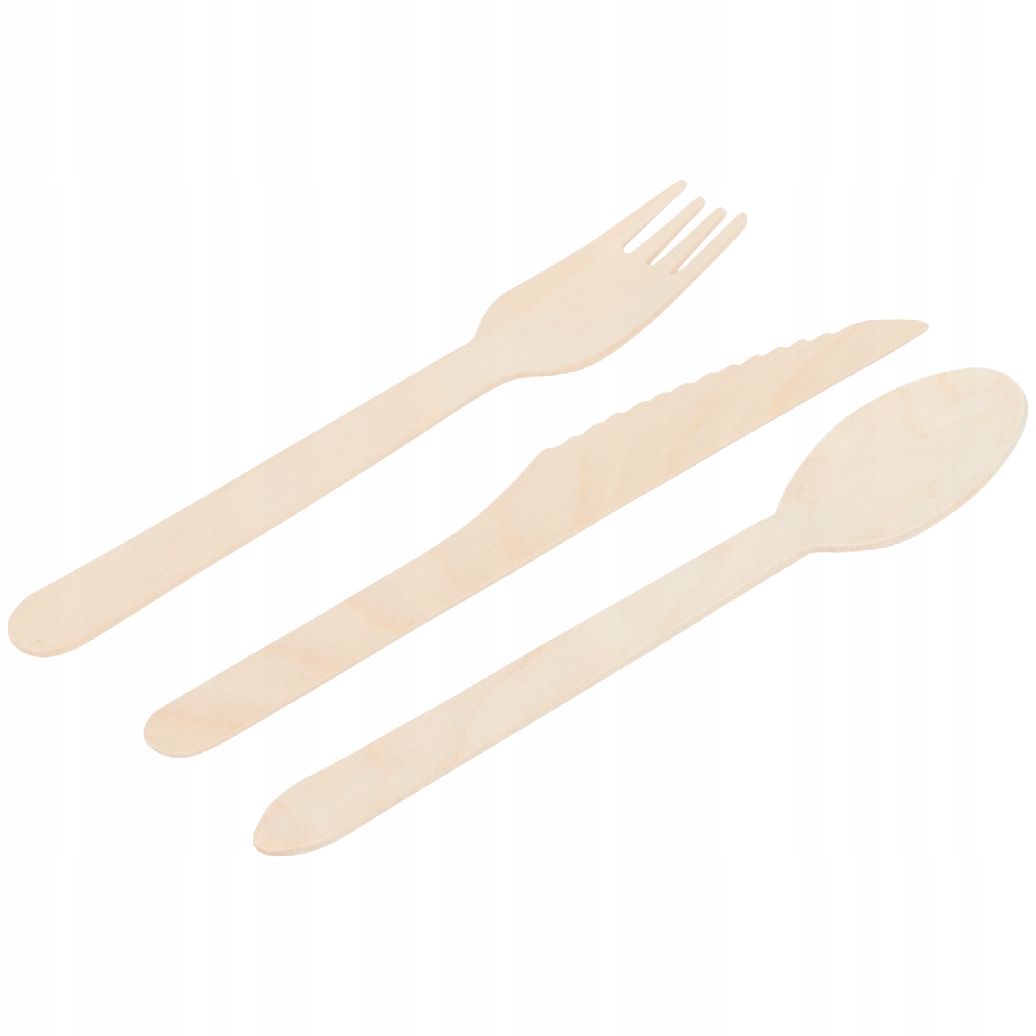 Sztućce jednorazowe drewniane ECO zestaw 24 el.