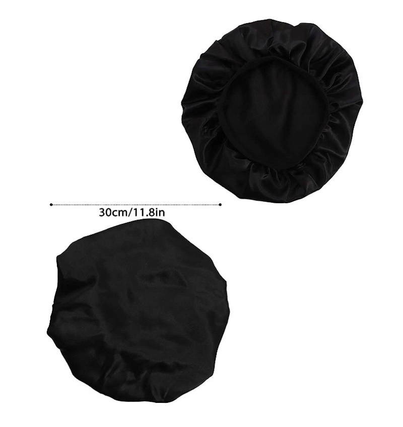 SATYNOWY CZEPEK DO WŁOSÓW ZE ŚCIĄGACZEM СZARNY EAN (GTIN) 4065462817562