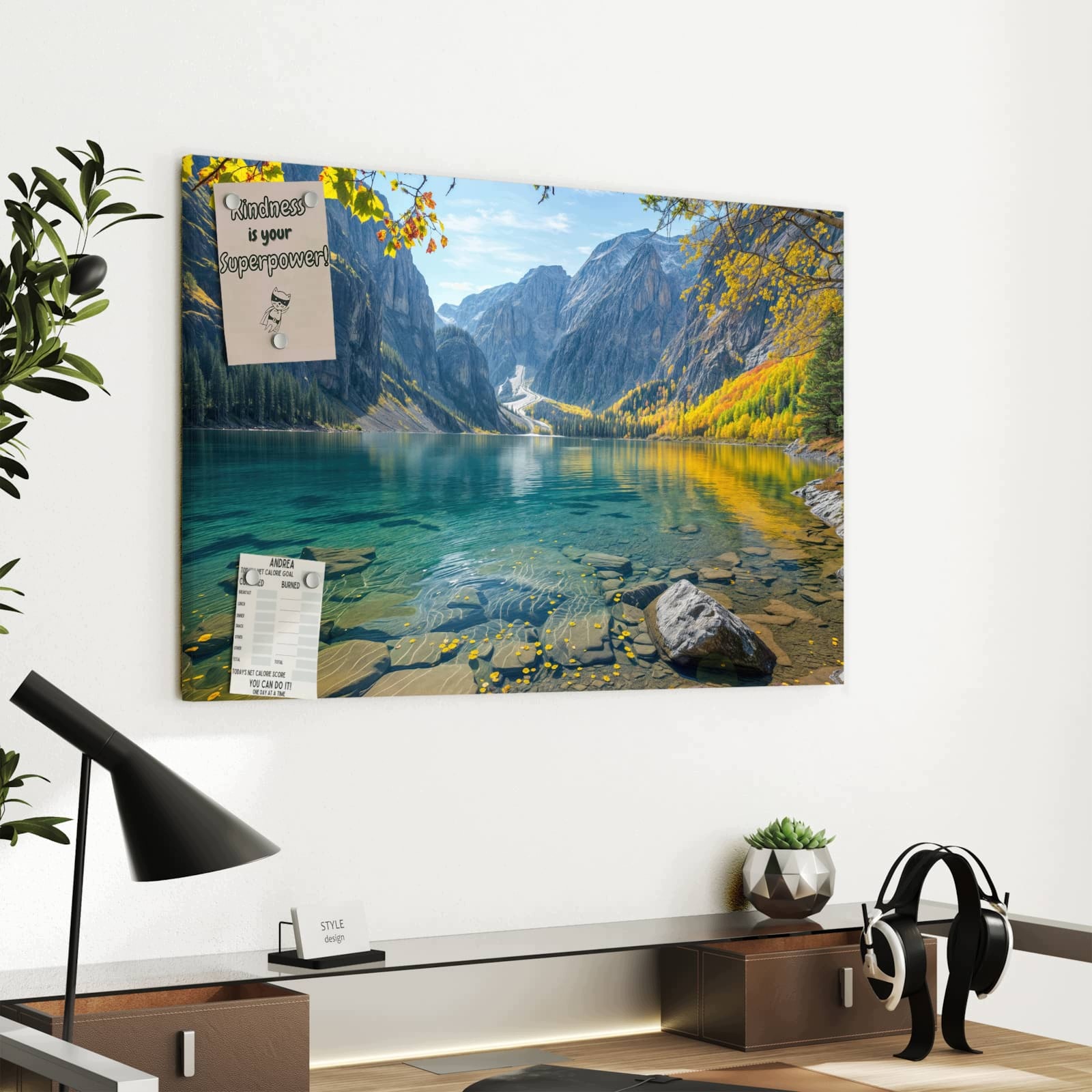 Magnetická tabule Gurské Jezero Podzim 60 × 40 cm
