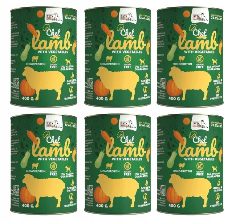 Syta Micha Karma mokra Jagnięcina z warzywami 6*400g