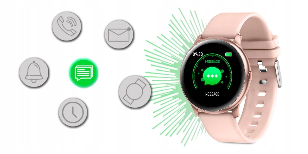SMARTWATCH DAMSKI ROZMOWY SMS EKG KROKI TĘTNO PL Model inny