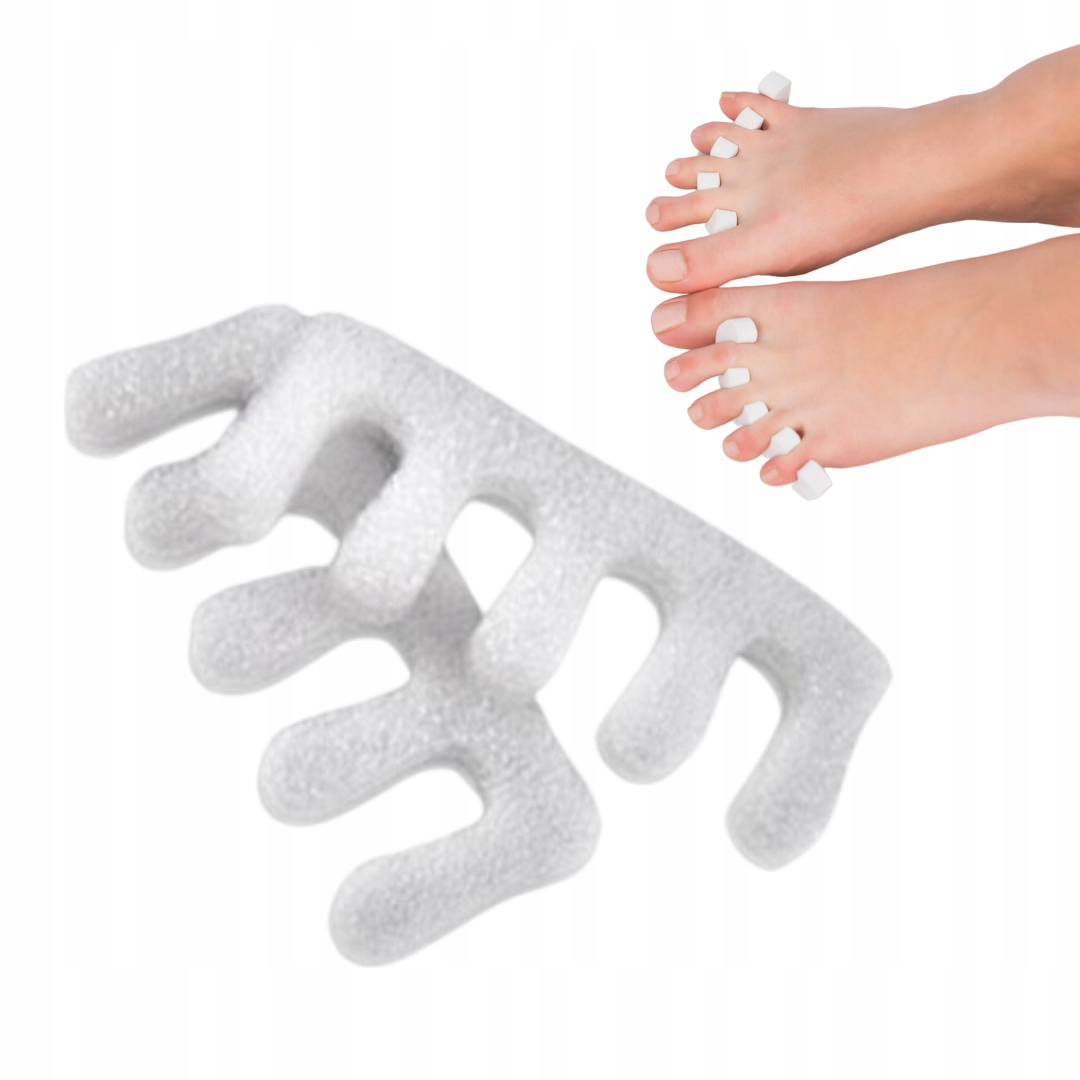 JEDNORAZOWE BIAŁE SEPARATORY PIANKOWE DO PEDICURE 60 SZTUK Stan opakowania oryginalne