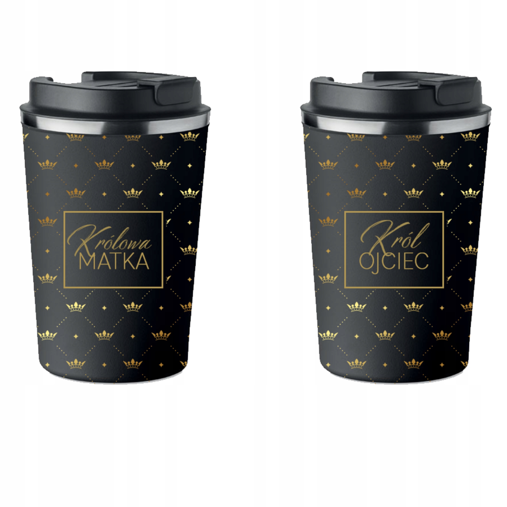 Sada 2 termohrnků Premium Královna Matka Král Otec 350 ml KT_070