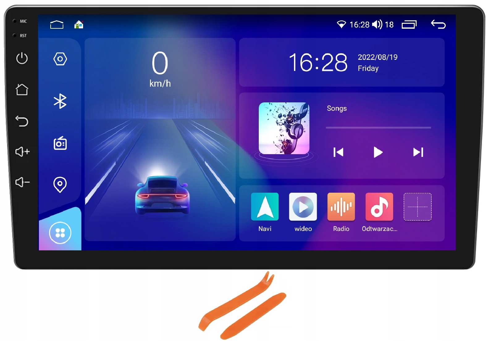 Rádio Android Navigácia Qled Carplay Lte 64GB Univerzálna Vložka 9 Palcov