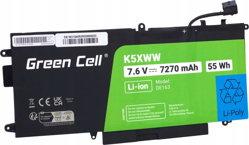 Batéria K5XWW pre Dell Latitude 7390 5289 7389